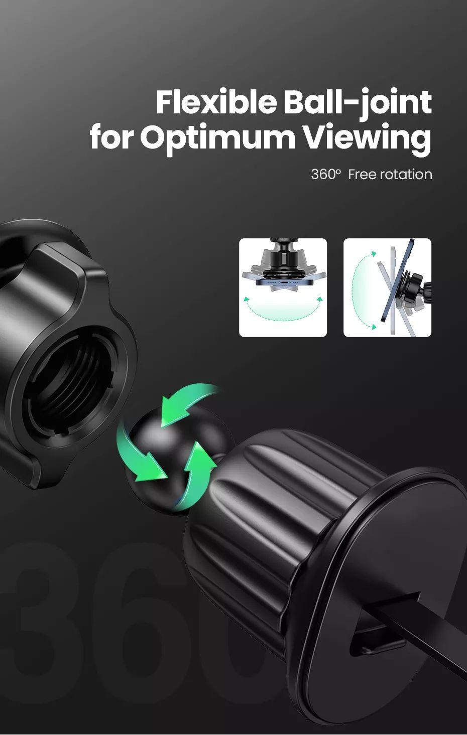 Ugreen UG80869LP352TK 2 trong 1 Màu Đen Giá đỡ điện thoại trên ô tô hoặc để bàn - HÀNG CHÍNH HÃNG