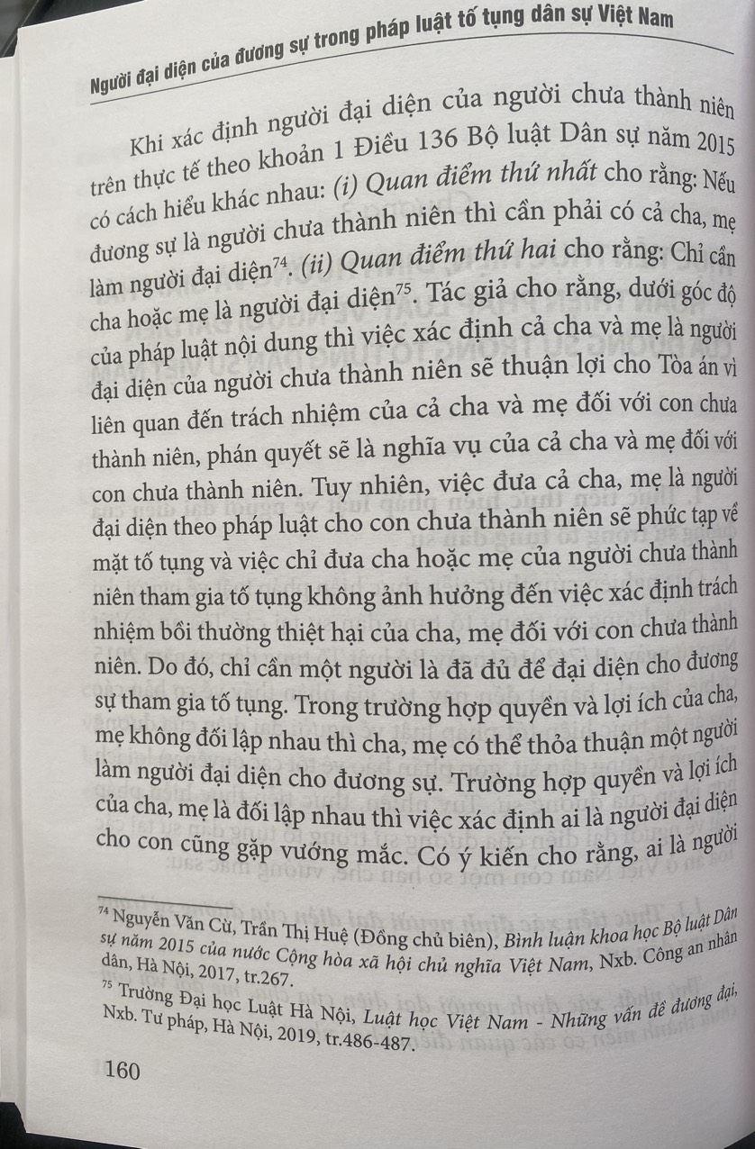 Người Đại Diện Của Dương Sự Trong Pháp Luật Tố Tụng Dân Sự Việt Nam