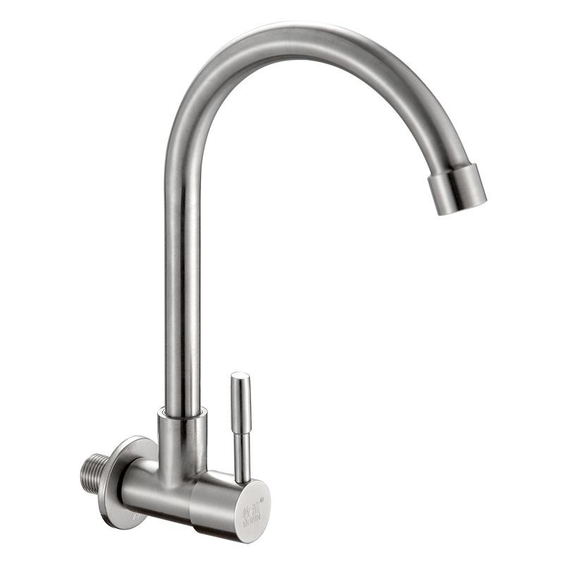 Vòi nước rửa chén bát xoay 360 độ, vòi nước inox 304 gắn tường 1 đường nước lạnh (bảo hành 12 tháng)