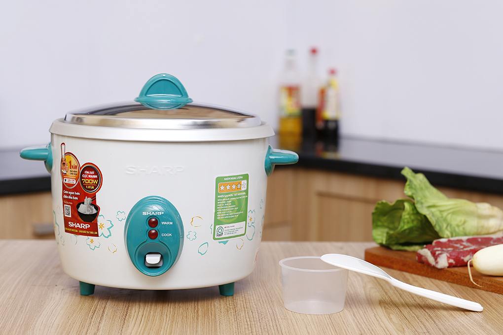 Nồi cơm nắp rời Sharp 1.8 lít KSH-D19V , Công suất 700W - Giao màu ngẫu nhiên - Hàng chính hãng