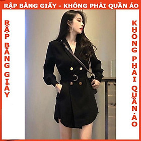 Rập giấy đầm suông giả vest mã 1220 (BẢN VẼ)