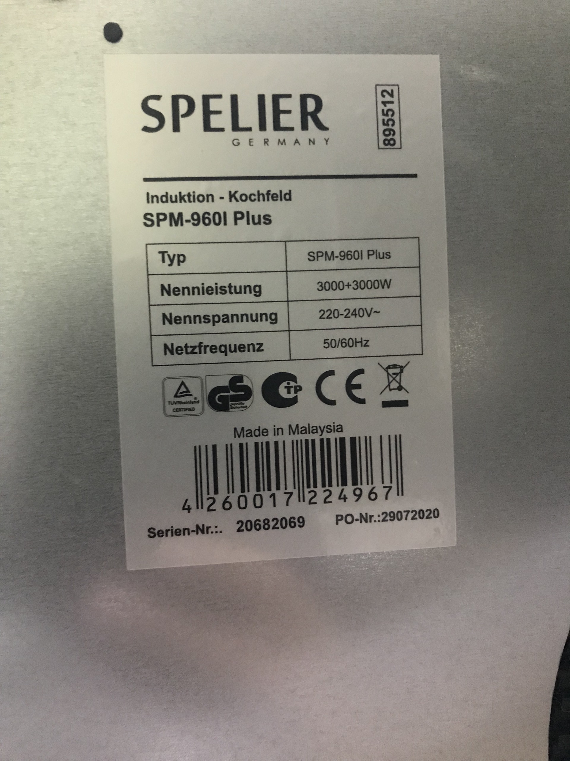 Bếp từ đôi Spelier SPM-960i Plus - Hàng Chính Hãng