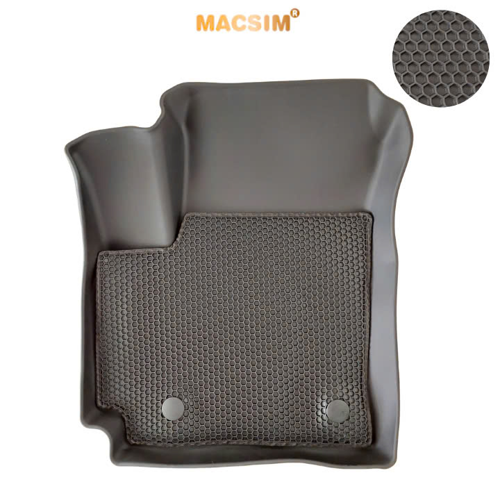 Thảm 2 lớp sd3 dạng lưới lục giác Kia sonet (đen) - bề mặt cao su siêu sạch - Macsim