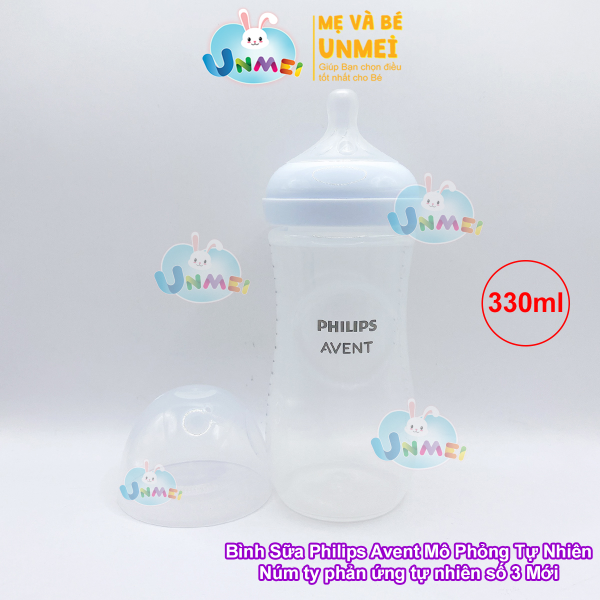 Bình sữa mô phỏng tự nhiên mới hiệu Philips Avent cho trẻ từ 3 tháng tuổi (330ml-đơn)_SCY906.01