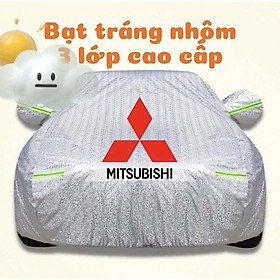Bạt Phủ Xe Ô Tô Mitsubishi Mirage, Xpander, Attrage, Pajero, Trition, Outlander, Chất Liệu Bạt Tráng Nhôm 3 lớp