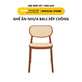 Ghế Ăn Nhựa BALI 2 Màu Đen/Đỏ Xếp Chồng Tiết Kiệm Diện Tích | Index Living Mall | Nội Thất Nhập Khẩu Thái Lan