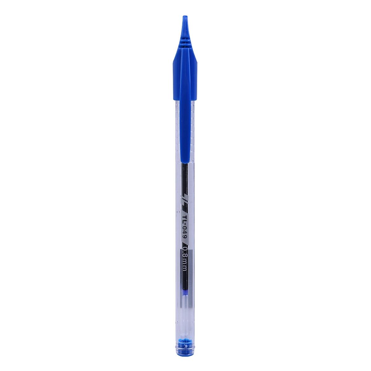 Vỉ 3 Bút Bi 0.8 mm Thiên Long TL-049 - Mực Xanh