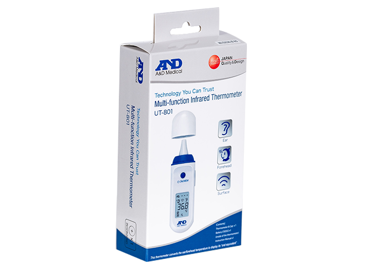 Nhiệt kế hồng ngoại đo tai, trán AND A&D Medical UT-801 đo nhanh, chính xác chỉ sau 1 giây