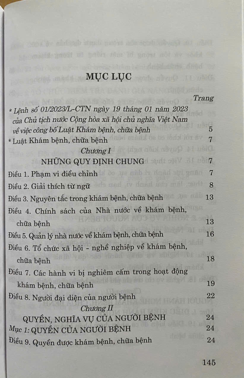 Luật Khám Bệnh, Chữa Bệnh