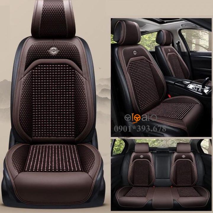 Áo trùm lót bọc ghế xe ô tô Ford Ranger da PU hạt gỗ tự nhiên CAO CẤP