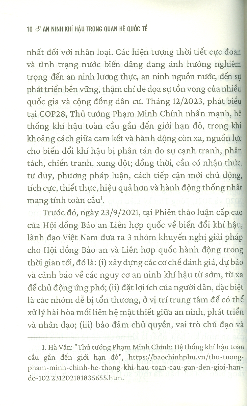 An Ninh Khí Hậu Trong Quan Hệ Quốc Tế (Sách Chuyên Khảo) - TS. Nguyễn Việt Lâm