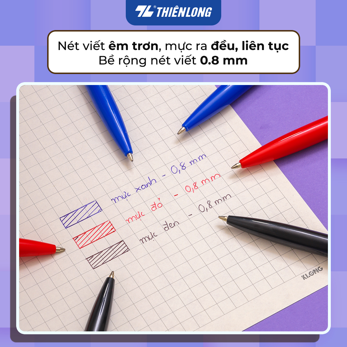 Combo 5 Bút Bi Thiên Long TL-023