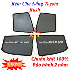 Rèm Che Nắn xe Toyota RUSH loại 2 Rèm Chắn Nắng Nam Châm Cho Xe ô tô, Bộ 4 Tấm, có nam châm