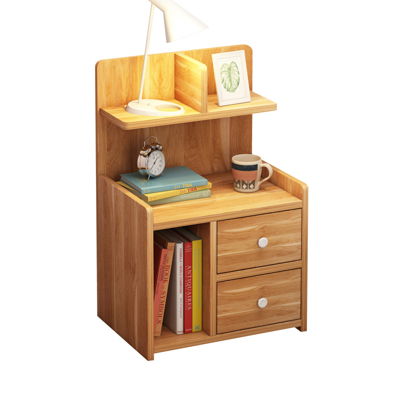 Tủ Đầu Giường Mẫu Mới - 2 Ngăn Kéo Màu Vân Gỗ Kích Thước 65x40x25cm