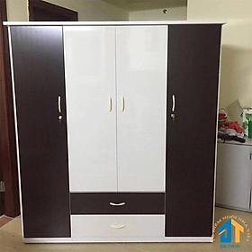 Tủ quần áo người lớn 4 cánh 2 hộc