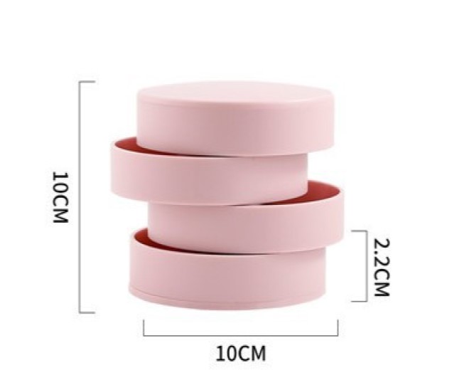 Hộp đựng trang sức tròn 4 tầng xoay 360 độ - Henrysa