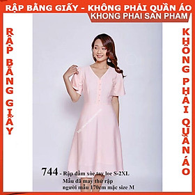 Rập giấy mã 744 - Rập đầm tay loe (BẢN VẼ)