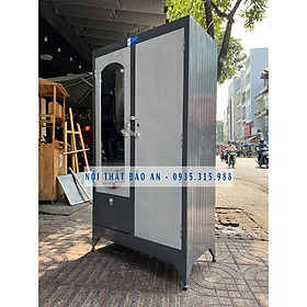 Tủ sắt quần áo giá rẻ ngang 0.9m cao 1m8