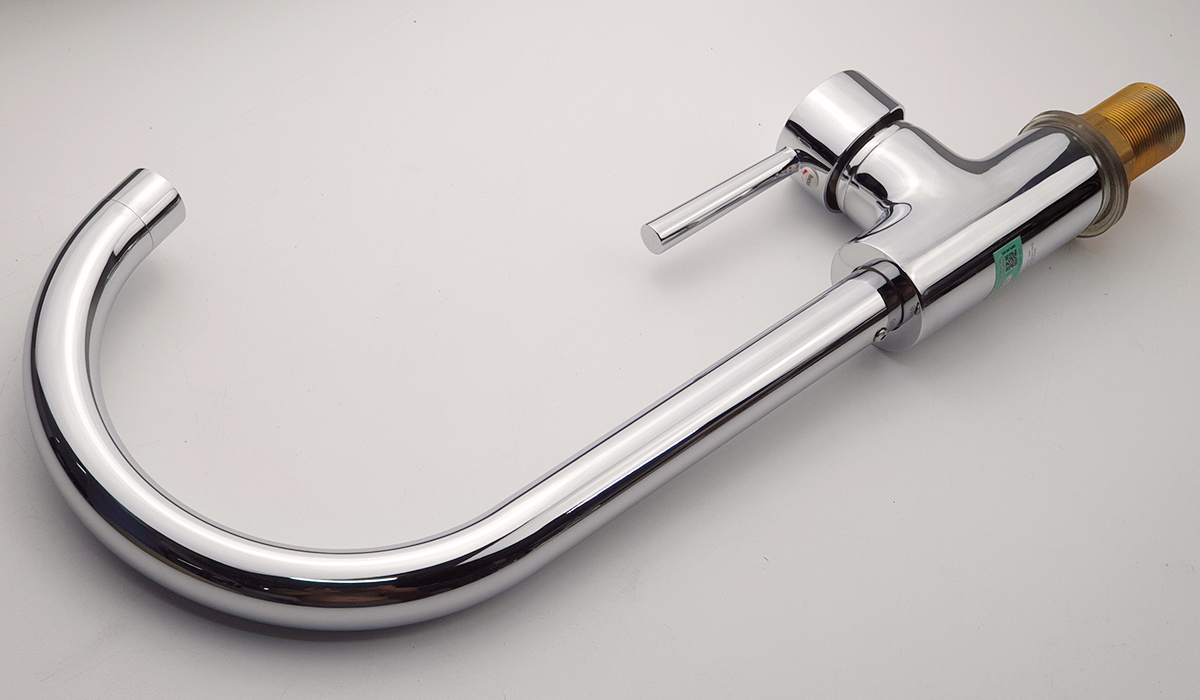 Vòi rửa chén nóng lạnh Đồng mạ Chrome Eurolife EL-KM01 (Trắng bạc)