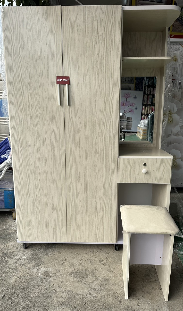 Tủ áo kèm bàn trang điểm Tundo 1m2 x 1m75 x 48 cm Tặng ghế nệm