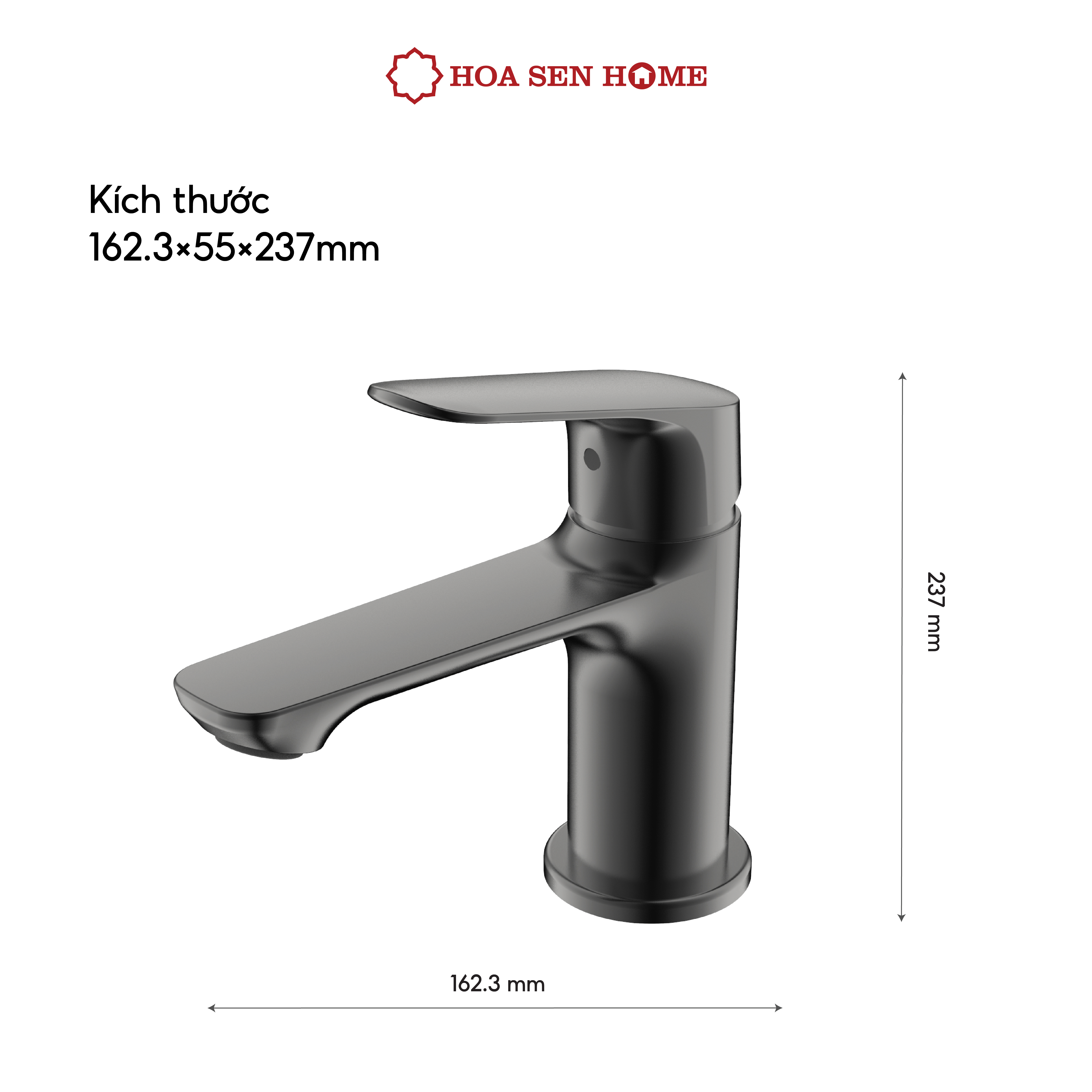 Vòi lavabo nóng lạnh TUSLO F004 Luxury chất liệu đồng nguyên chất, mạ Crom-Niken, công nghệ tạo bọt khí hiện đại - Hoa Sen Home - Hàng chính hãng