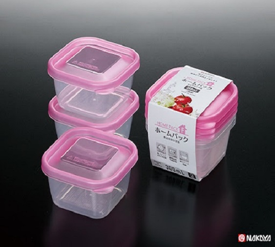 Bộ 3 hộp nhựa bảo quản thực phẩm Nakaya 300ml - Made in Japan