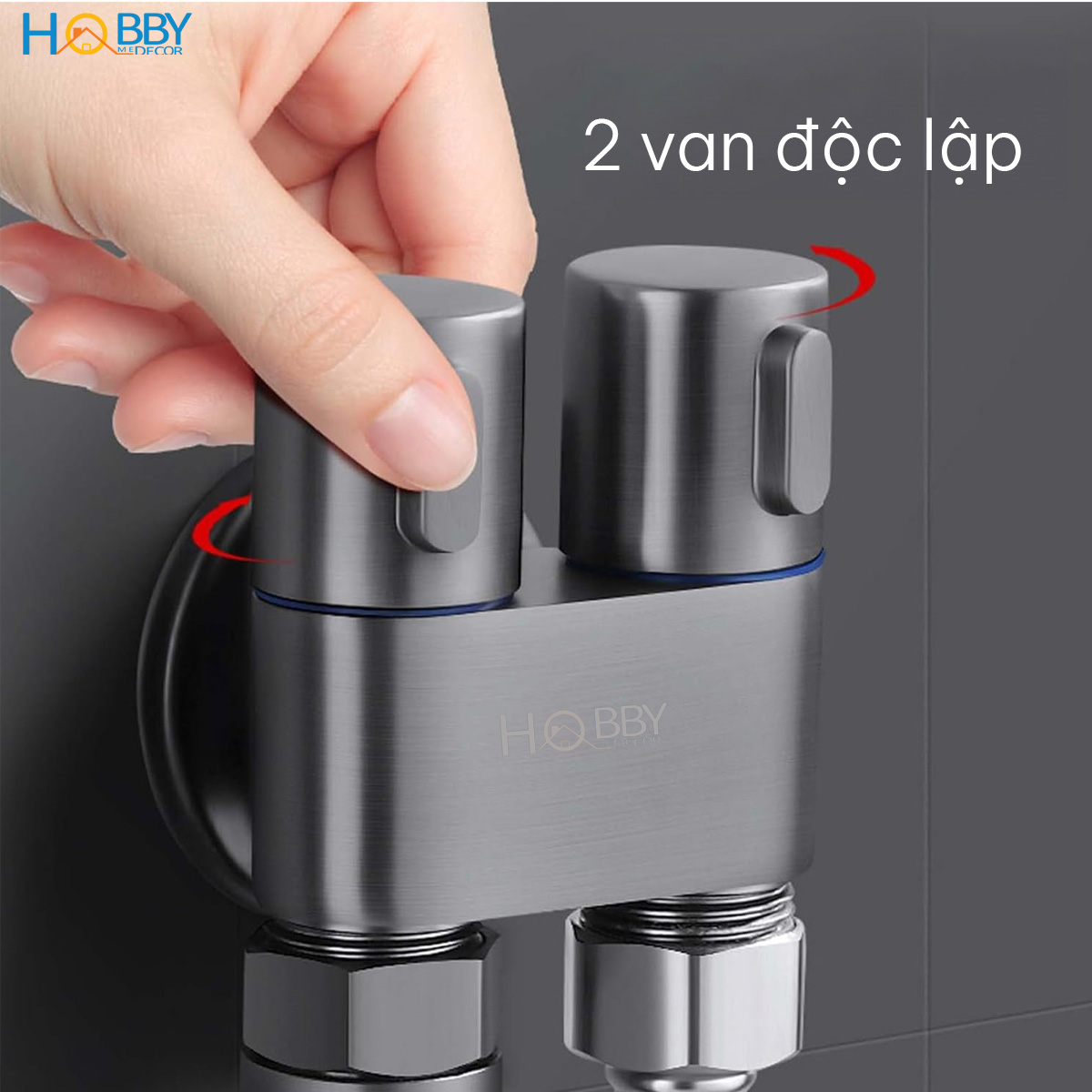 Bộ vòi xịt rửa toilet có van đa năng dây lò xo Hobby home decor VSR9