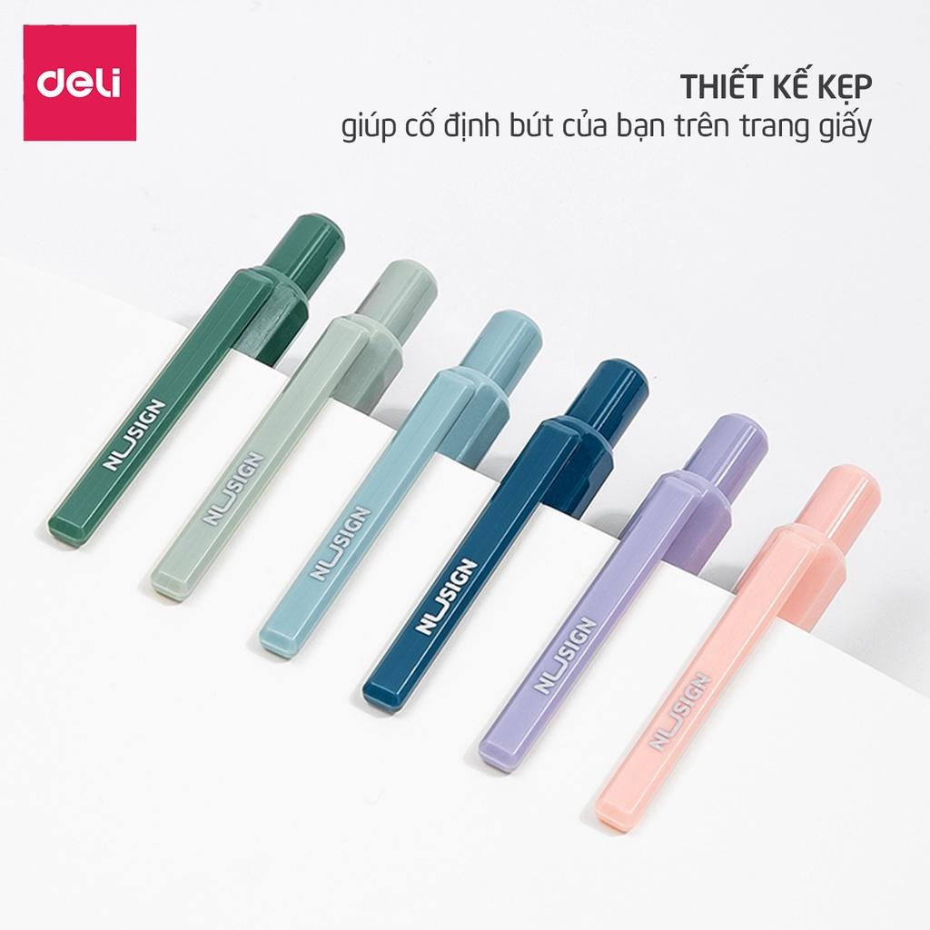 Bút bi dạng gel Deli 0.5mm mực Đen - Nét viết trơn tru mực không lem khô nhanh - NS559