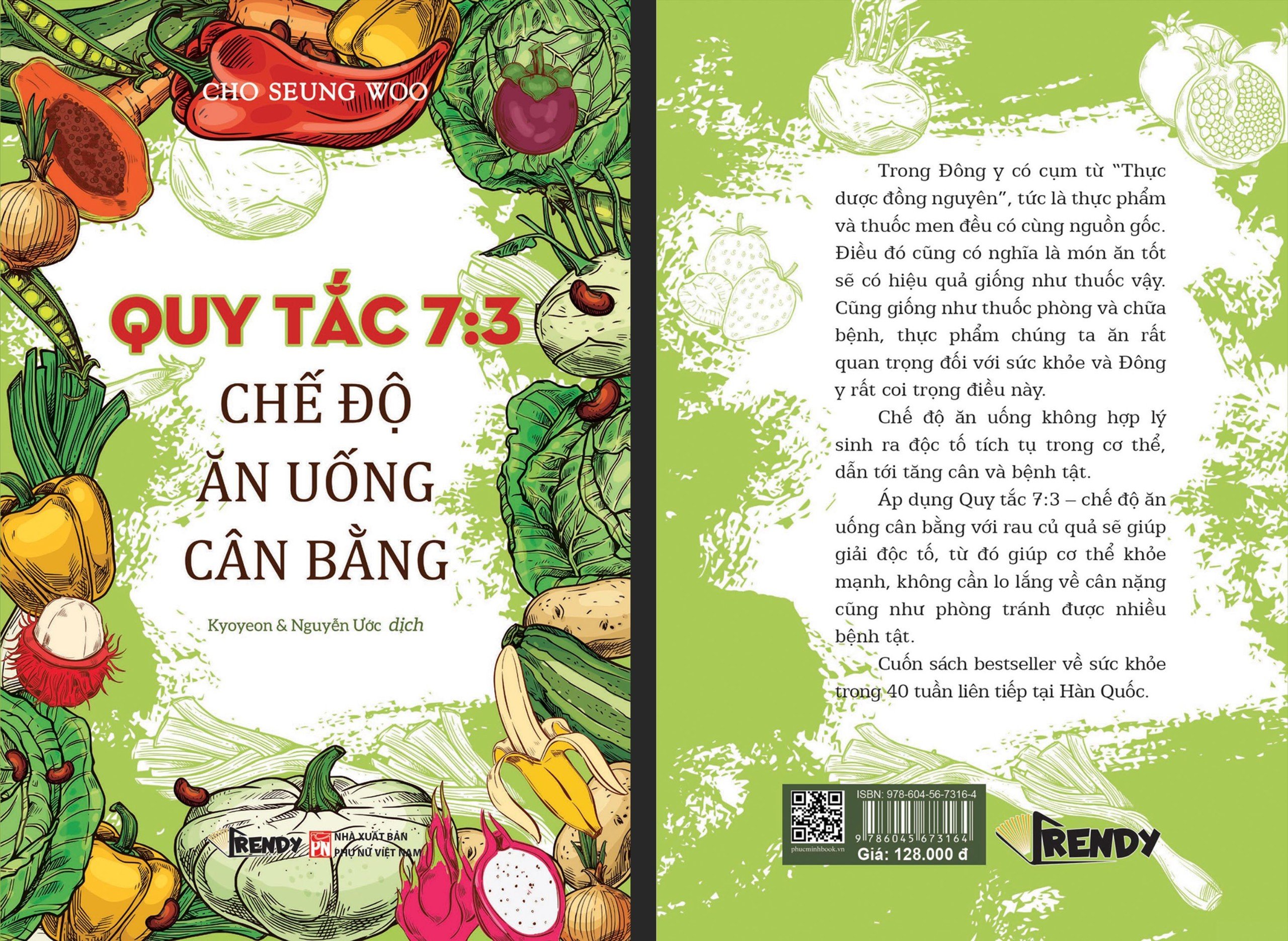 Sách - Quy Tắc 7:3 Chế Độ Ăn Uống Cân Bằng (Tác giả Cho Seung Woo - Dịch giả Kyoyeon & Nguyễn Ước)