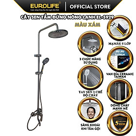 Cây sen nóng lạnh Đồng mạ tĩnh điện màu xám Eurolife EL-SC929 (Xám)