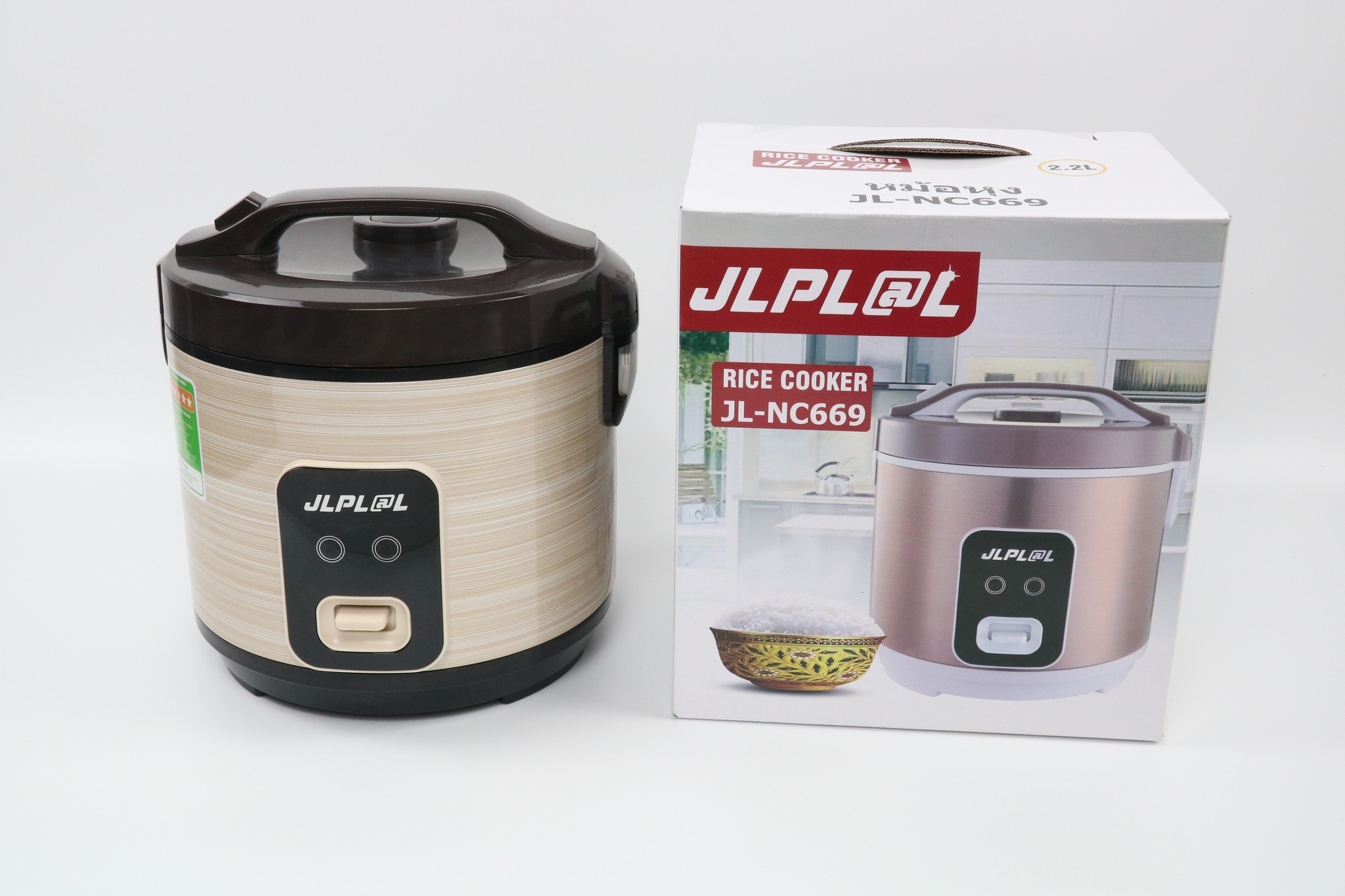 Nồi Cơm Điện Lòng Niêu 2.2L JLPL@L JL-NC669 - Màu Ngẫu Nhiên - Hàng Chính Hãng