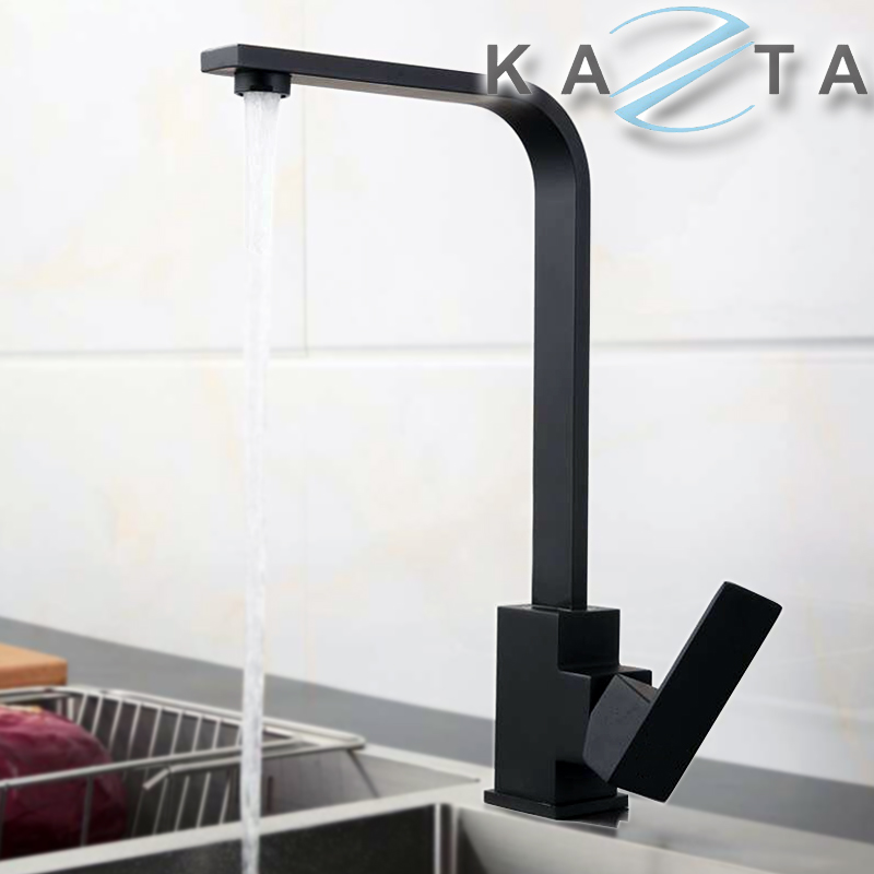 COMBO Chậu Rửa Chén Bát Inox Phủ Nano 2 Hộc KAZTA Có Kệ Chân Kèm Vòi Xoay 360 - Dài 82cm Rộng 45cm Cao 81cm, đầy đủ xi phông