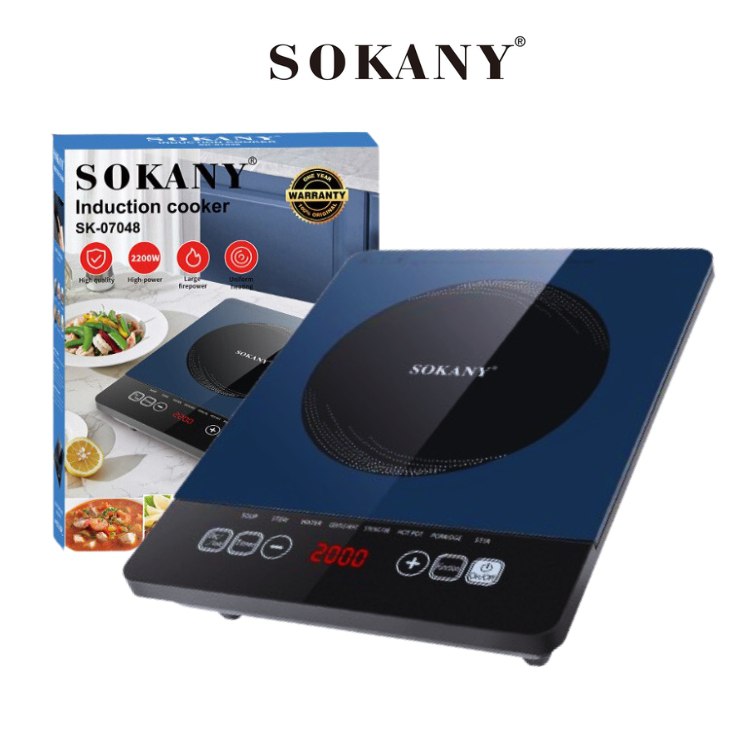 Bếp điện từ CẢM ỨNG SOKANY SK-07048 công suất 2200W, bếp từ đơn đa năng với 8 chế độ nấu - HÀNG CHÍNH HÃNG