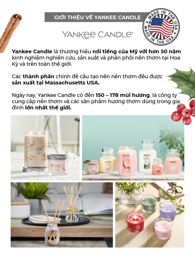 Nến ly tròn sáp đậu nành Yankee Candle size L (567g) - Seaside Woods
