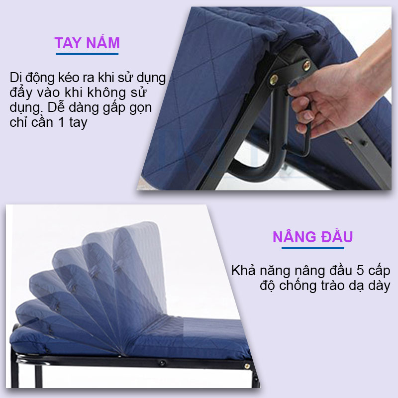 Giường gấp ba khúc Nikita GB75