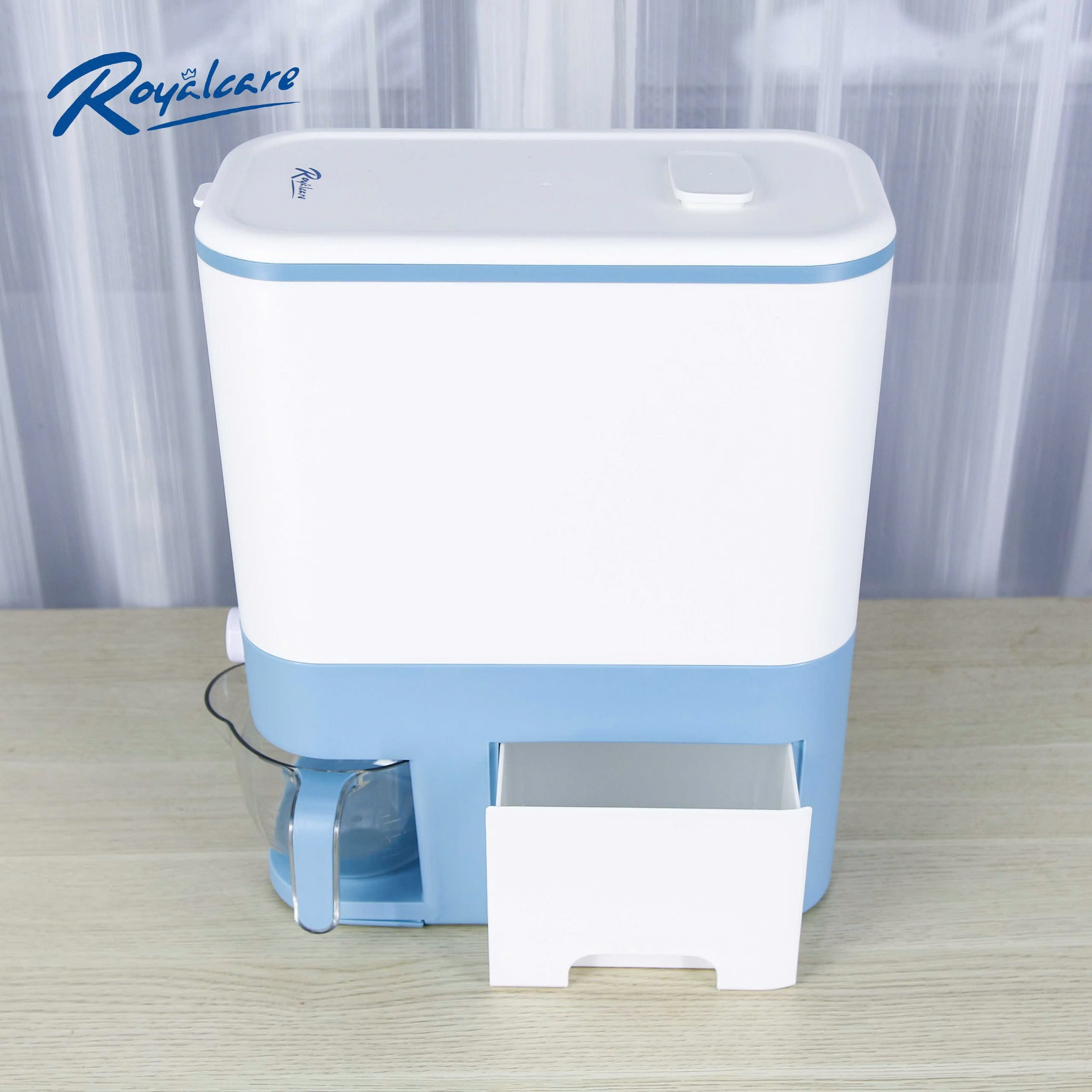 Hộp đựng gạo 12kg, thùng đựng ngũ cốc lớn có nắp đậy, thùng đựng ngũ cốc gia dụng cho nhà bếp, nhiều loại ngũ cốc
