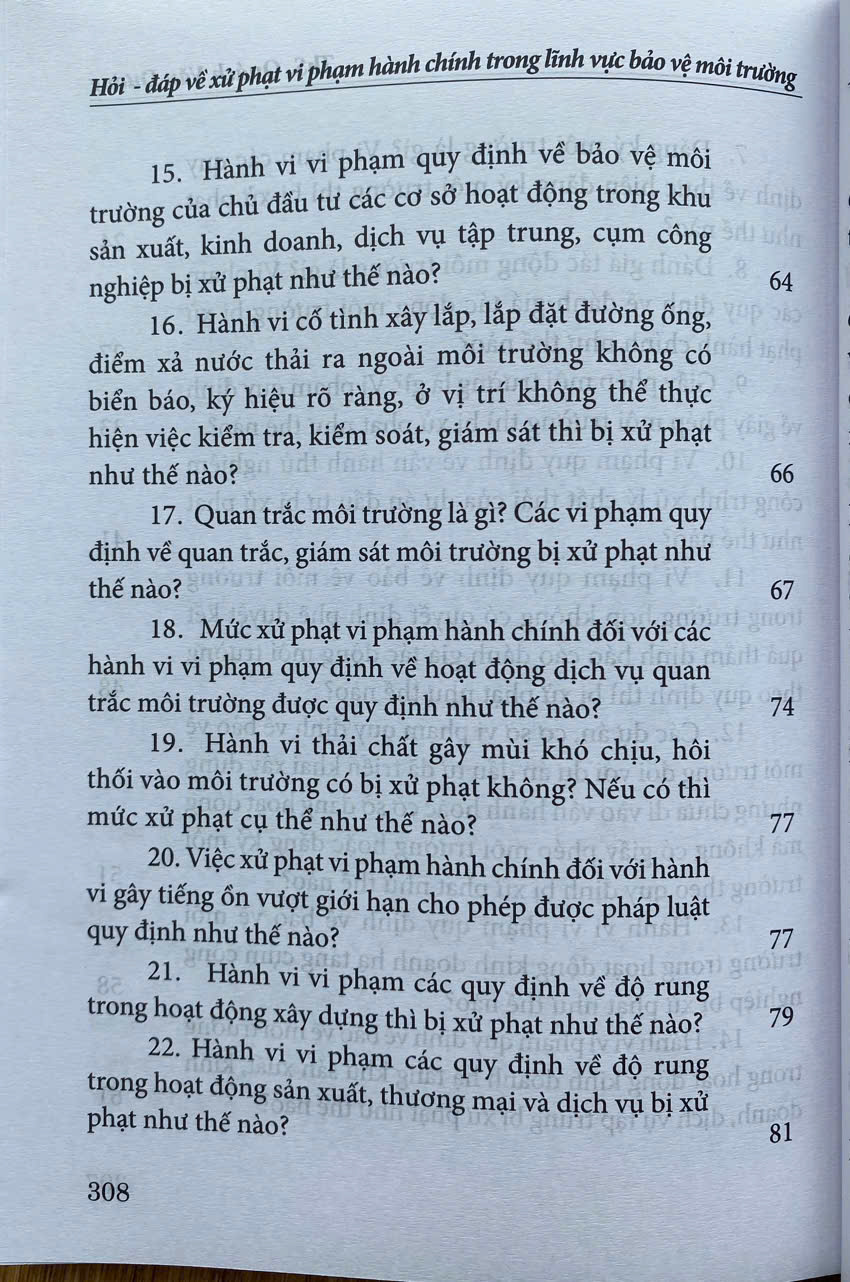 Hỏi - Đáp Về Xử Phạt Vi Phạm Hành Chính Trong Lĩnh Vực Bảo Vệ Môi Trường