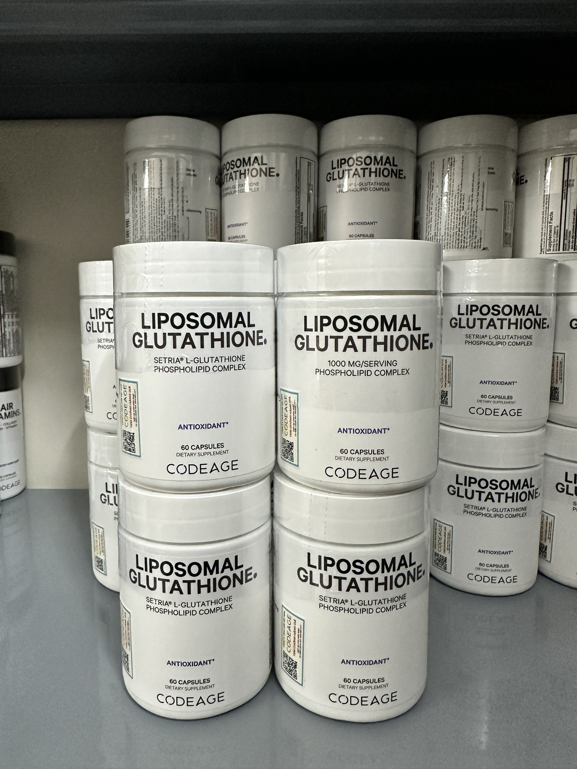 Codeage Liposomal Glutathione 1000mg - Viên Uống Trắng Da, Giảm Nám Sạm - Nhập Khẩu Chính Ngạch Có Tem Phụ, Tem Chống Hàng Giả