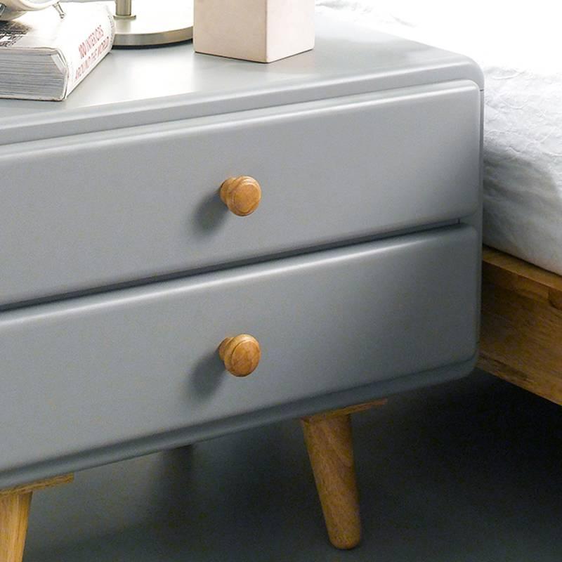 Tủ Đầu Giường 2 Ngăn Kéo Rora - BSK2RORG - Grey