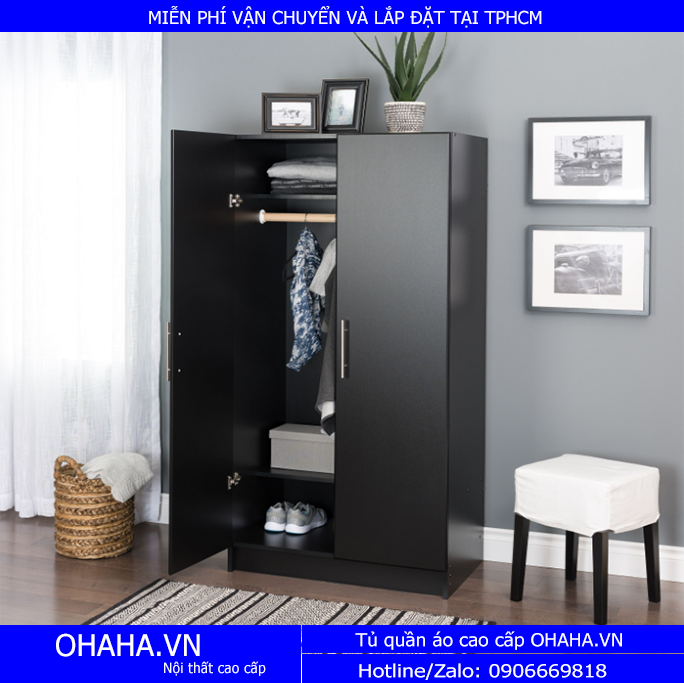 Tủ Quần Áo Hiện Đại Hai Cánh Mở 01D - OHAHA