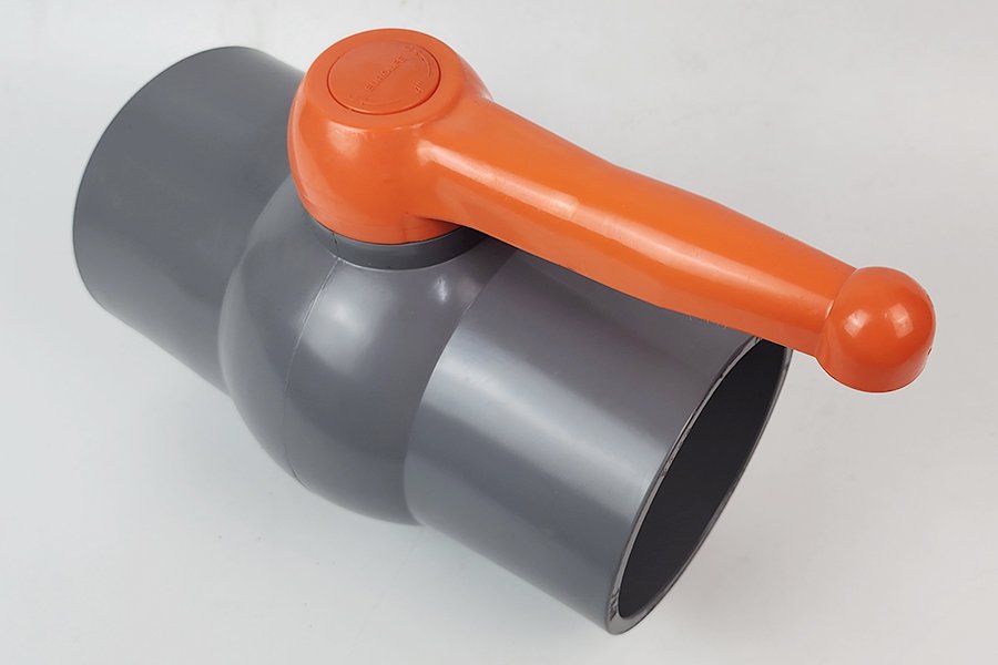 Van uPVC thân đúc bi nhưa ABS 90, 114mm Eurolife EL-VN (tay cam)