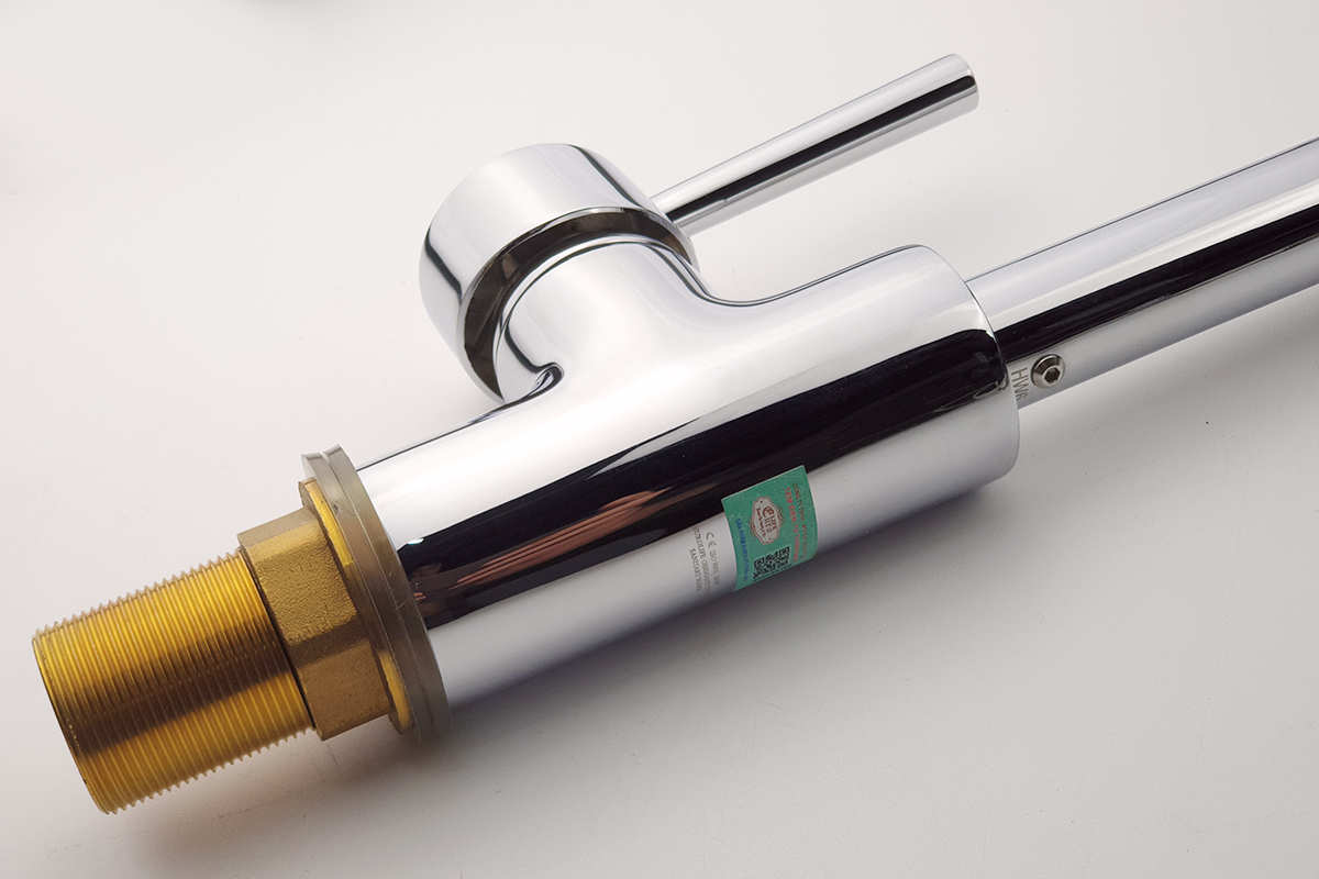 Vòi rửa chén nóng lạnh Đồng mạ Chrome Eurolife EL-KM01 (Trắng bạc)