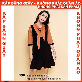 Rập giấy đầm đuôi cá mã 790 (BẢN VẼ)