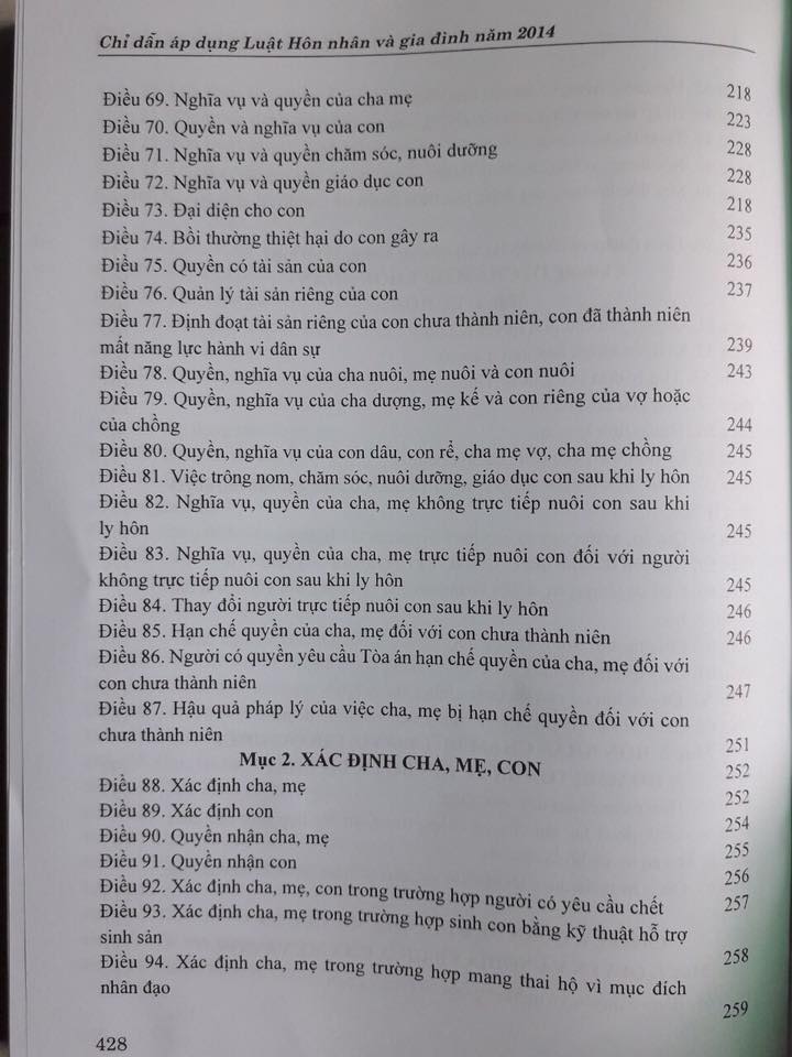 Chỉ Dẫn Áp Dụng Luật Hôn Nhân Gia Đình Năm 2014