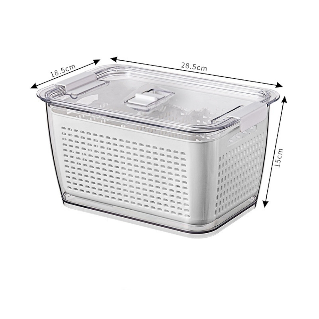 BỘ HỘP KÈM RỔ ĐỂ TỦ LẠNH BẢO QUẢN THỰC PHẨM 2 IN 1 GIẢI PHÁP BẢO QUẢN THÔNG MINH TIỆN LỢI CAO CẤP