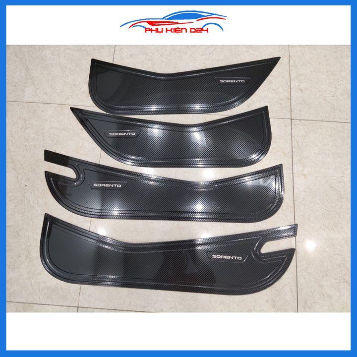 Ốp tapli Sorento 2021-2022 vân cacbon chống xước va đập khi mở cửa và làm đẹp xe