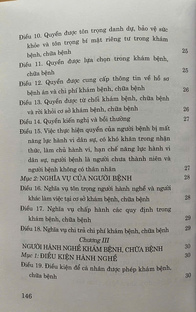 Luật Khám Bệnh, Chữa Bệnh