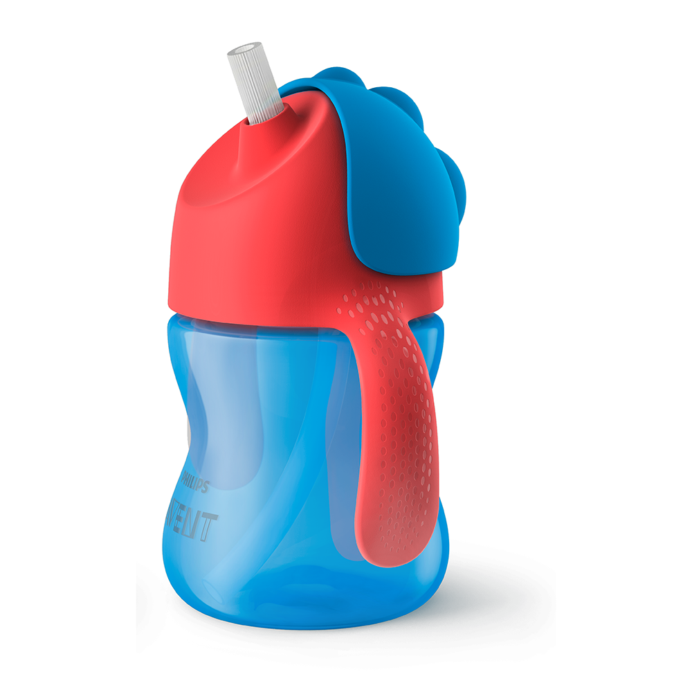 Bình tập uống Philips Avent cho bé 9 tháng - có ống hút - nhựa PP 200ml