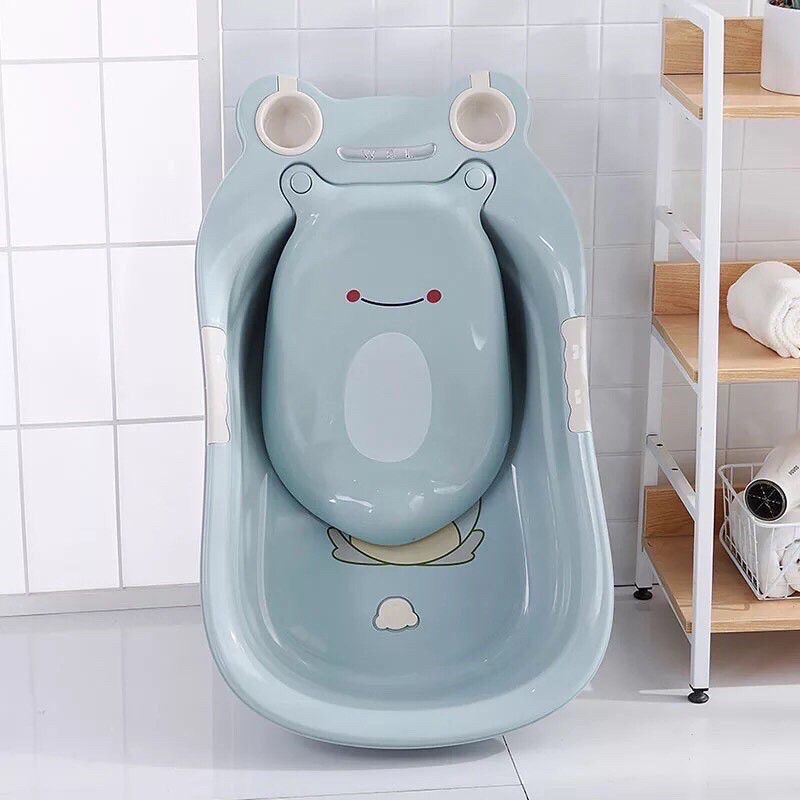 Chậu Tắm Ếch cao cấp cho bé có van thoát nước (kt 85*50*32cm)