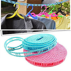 Dây Phơi Quần Áo Dài 5m Có Lỗ Móc Tiện Lợi, Chất Liệu Dây Cước Chắc Chắn Bền Bỉ, Dây Phơi Đồ Thông Minh Có Thể Rút Gọn Tiện Dụng